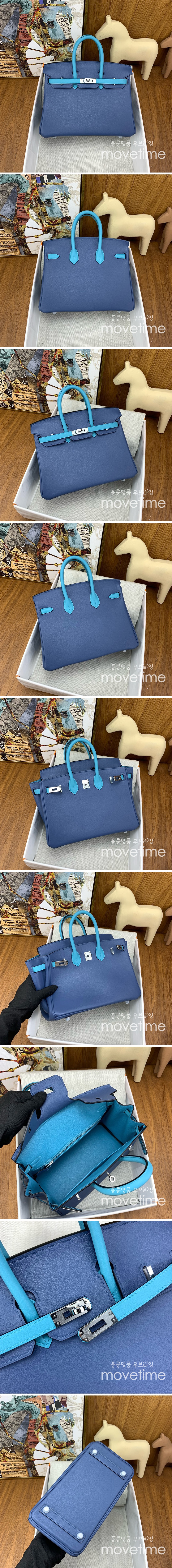 [홍콩명품.Hermes] 에르메스 24SS 로고 Birkin 25cm 토트백 핸드백 (블루-은장), BGM3593, H3, 홍콩명품가방,명품쇼핑몰,크로스백,핸드백,구매대행