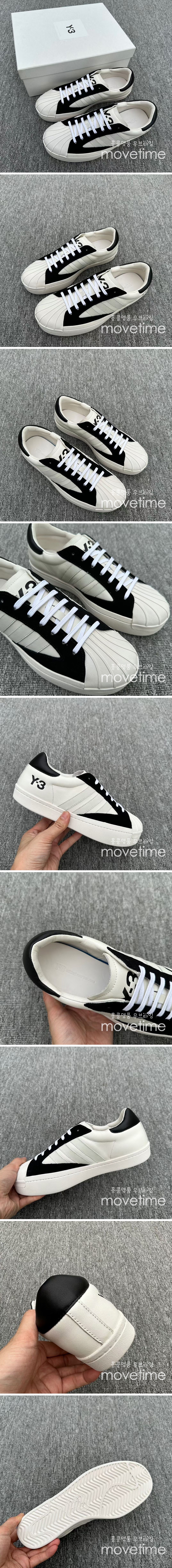 [홍콩명품.Y3] 요지야마모토 24SS 로고 Yohji Star 스니커즈 운동화 (화이트-블랙), SE4046, X2, 명품스니커즈,운동화,구두,로퍼,하이탑,신발