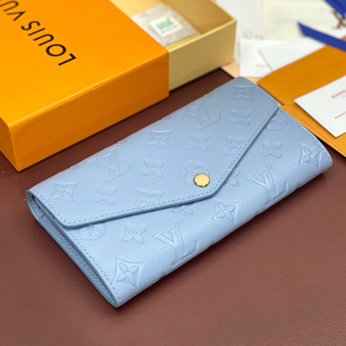 [홍콩명품.LOUIS VUITTON] 루이비통 24SS 로고 사라 월릿 모노그램 앙프렝뜨 여성 장지갑 M83443 (스카이블루), BGM3727, BDA, 명품지갑,무브타임쇼핑몰,홍콩명품,사이트,명품쇼핑몰