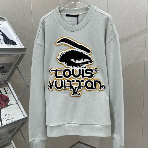 [홍콩명품.LOUIS VUITTON] 루이비통 24SS 로고 그래픽 맨투맨 티셔츠 (그레이), BM16016, JU, 홍콩명품의류,구매대행,온라인명품