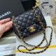 [홍콩명품.CHANEL] 샤넬 24SS 로고 가죽 퀄팅 미니 숄더백 PC1115 (블랙-금장-17cm), BGM3922, BDA, 홍콩명품가방,명품쇼핑몰,크로스백,핸드백,구매대행