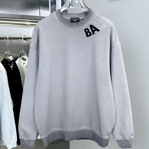 [홍콩명품.BALENCIAGA] 발렌시아가 24SS 로고 자수 워싱 맨투맨 티셔츠 (2컬러), BM16311, G5, 홍콩명품의류,구매대행,온라인명품