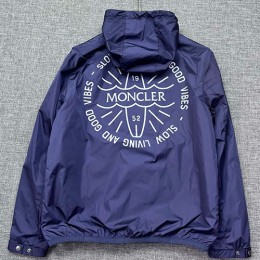 [홍콩명품.MONCLER] 몽클레어 24SS 로고 그래픽 후드 바람막이 자켓 (블루), BM16683, JQ, 홍콩명품의류,구매대행,온라인명품