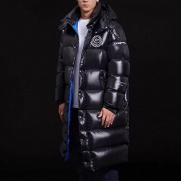 [홍콩명품.MONCLER] 몽클레어 24SS 로고 후드 구스다운 롱 패딩 자켓 (블랙), BM16728, S1F, 홍콩명품의류,구매대행,온라인명품