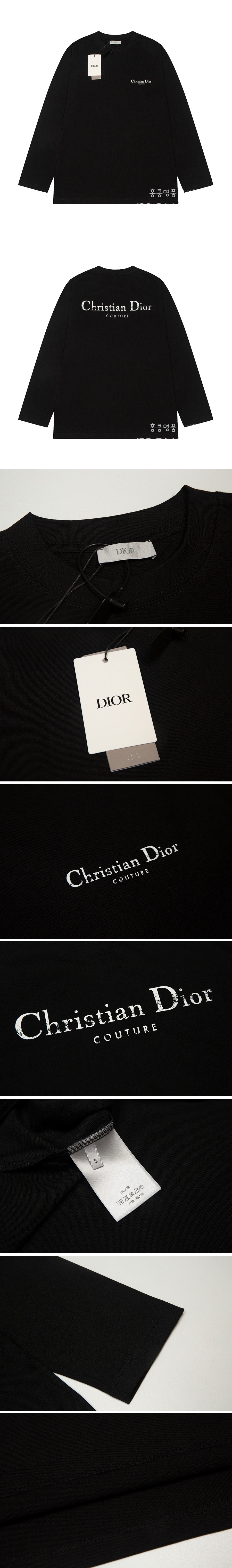 [홍콩명품,Christian Dior] 디올 24SS 로고 프린트 긴팔 티셔츠 (블랙), BM17112, JU, 홍콩명품의류,구매대행,온라인명품