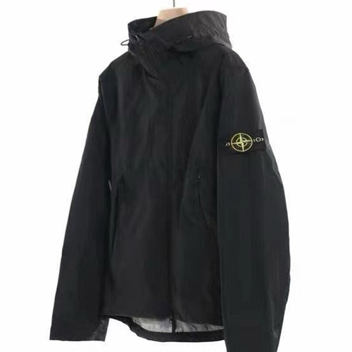 [홍콩명품.Stone Island] 스톤아일랜드 24SS 로고 탈부착 후드 바람막이 자켓 (블랙), BM17173, JU, 홍콩명품의류,구매대행,온라인명품