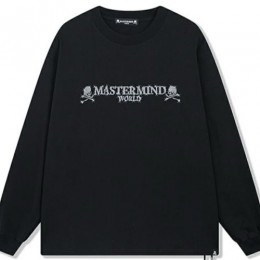 [홍콩명품.MASTERMIND] 마스터마인드 24SS 로고 스컬 맨투맨 티셔츠 (블랙), BM17439, JU, 홍콩명품의류,구매대행,온라인명품