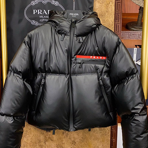 [홍콩명품,PRADA] 프라다 24SS 로고 여성 linea rossa 후드 패딩 자켓 (2컬러), BM17500, S1F, 홍콩명품의류,구매대행,온라인명품