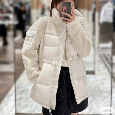 [홍콩명품.MONCLER] 몽클레어 24SS 로고 여성 플리스 구스다운 레이어드 패딩 자켓 (아이보리), BM17658, PG, 홍콩명품의류,구매대행,온라인명품