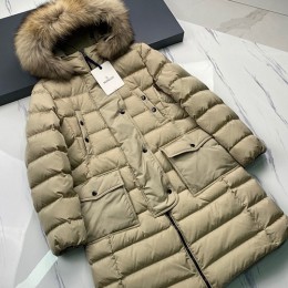 [홍콩명품.MONCLER] 몽클레어 24SS 로고 여성 KHLOE 폭스퍼 구스다운 후드 롱패딩 자켓 (2컬러), BM17666, KSM, 홍콩명품의류,구매대행,온라인명품