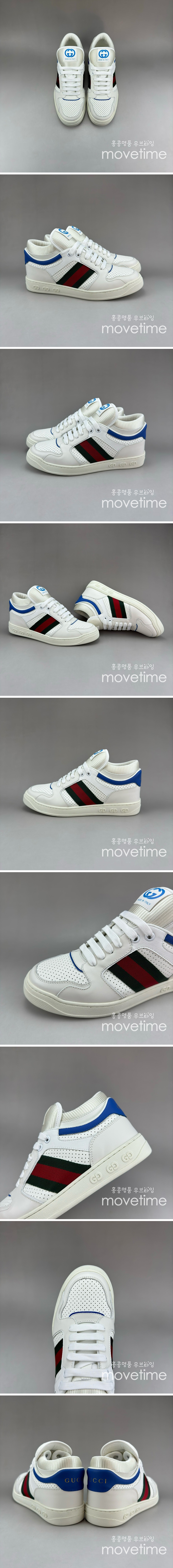 [홍콩명품.Gucci] 구찌 24SS 로고 레더 가죽 스니커즈 운동화 (화이트), SE4347, S3, 명품스니커즈,운동화,구두,로퍼,하이탑,신발