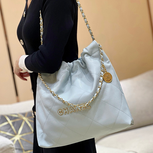 [홍콩명품.CHANEL] 샤넬 24SS 로고 22BAG 퀄팅 쇼퍼백 크로스백 (화이트-금장-2사이즈), BGM4320, BDA, 홍콩명품가방,명품쇼핑몰,크로스백,핸드백,구매대행