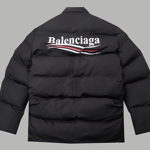 [홍콩명품.BALENCIAGA] 발렌시아가 25SS 웨이브로고 프린트 다운 솜패딩 자켓 (블랙), BM18072, JU, 홍콩명품의류,구매대행,온라인명품