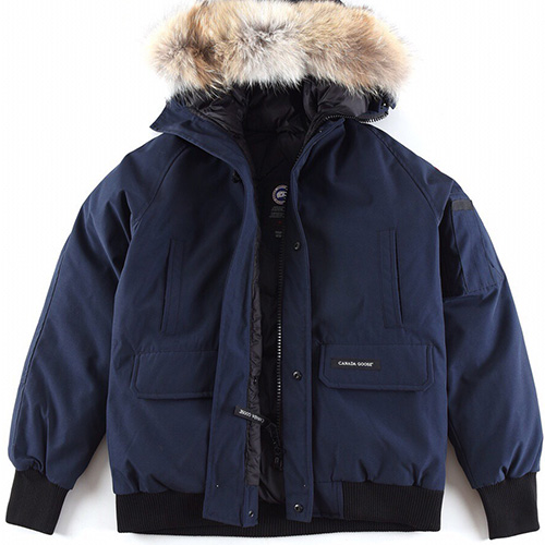 [홍콩명품.CANADA GOOSE] 캐나다구스 25SS 로고 폭스퍼 다운 패딩 봄버 자켓 (네이비), BM18220, S1F, 홍콩명품의류,구매대행,온라인명품