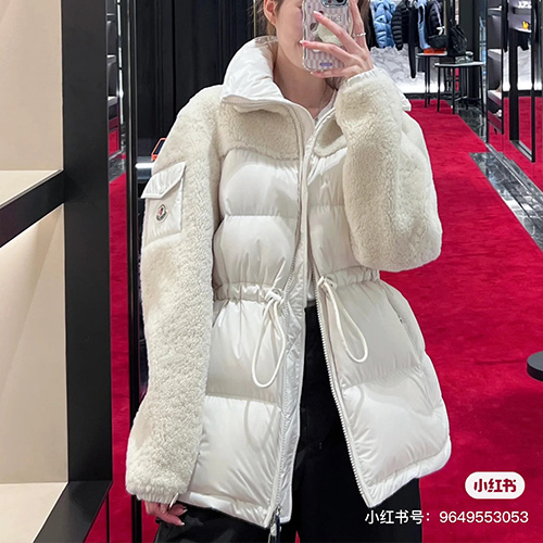 [홍콩명품.MONCLER] 몽클레어 25SS 로고 여성 레이어드 구스 다운 패딩 자켓 (아이보리), BM18407, PG, 홍콩명품의류,구매대행,온라인명품