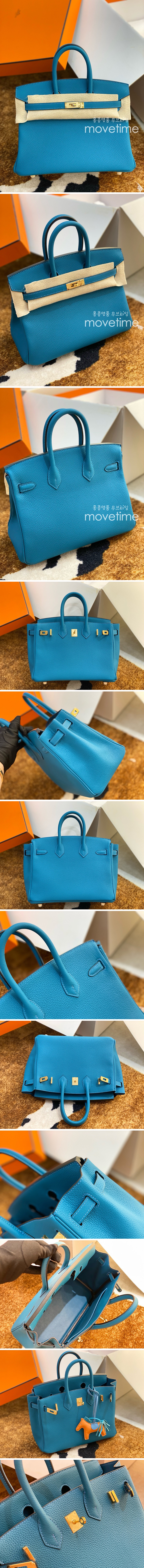 [홍콩명품.Hermes] 에르메스 25SS 로고 Birkin Togo 25 토트백 핸드백 (블루-금장), BGM4482, H3, 홍콩명품가방,명품쇼핑몰,크로스백,핸드백,구매대행