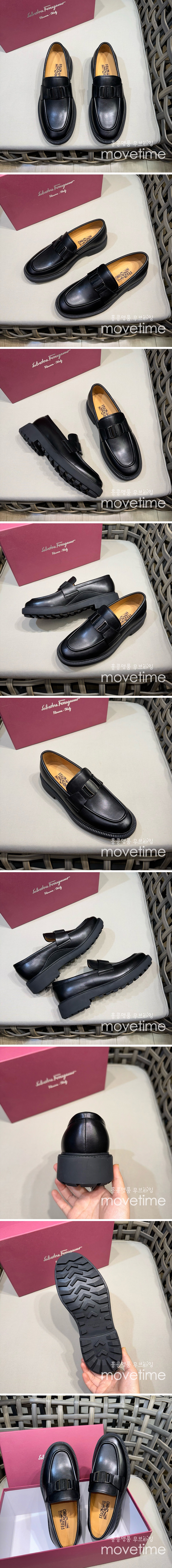 [홍콩명품.FERRAGAMO] 페레가모 25SS 로고 레더 가죽 구두 로퍼 (블랙), SE4529, ALW, 명품스니커즈,운동화,구두,로퍼,하이탑,신발