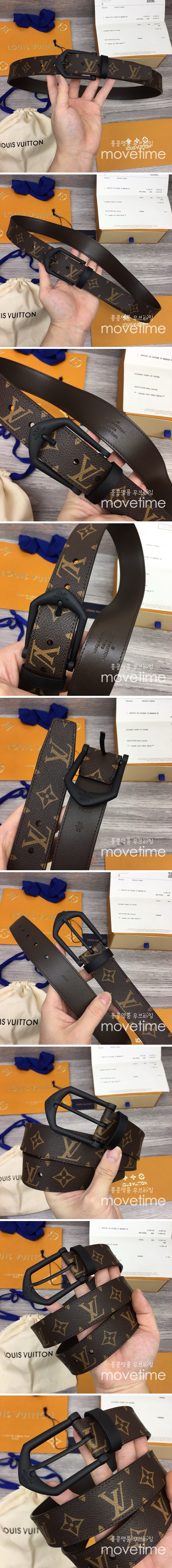 [홍콩명품.LOUIS VUITTON] 루이비통 25SS 로고 모노그램 레더 가죽 벨트 (브라운), 3.5cm, BT1384, BE, 명품레플리카,인터넷쇼핑몰,남자명품,해외직구