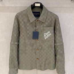 [홍콩명품.LOUIS VUITTON] 루이비통 25SS 로고 다미에 데님 자켓 (카키), BM19494, G5, 홍콩명품의류,구매대행,온라인명품
