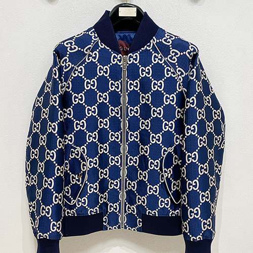 [홍콩명품.Gucci] 구찌 25SS 로고 GG수프림 봄버 자켓 (블루), BM19495, G5, 홍콩명품의류,구매대행,온라인명품