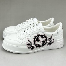 [홍콩명품.Gucci] 구찌 25SS 로고 남여 레더 가죽 로우탑 스니커즈 운동화 (화이트), SE4611, S3, 명품스니커즈,운동화,구두,로퍼,하이탑,신발