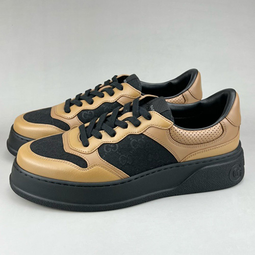 [홍콩명품.Gucci] 구찌 25SS 로고 남여 CHUNKY B GG 스니커즈 운동화 (블랙-카라멜), SE4621, S3, 명품스니커즈,운동화,구두,로퍼,하이탑,신발
