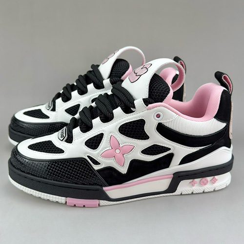 홍콩명품.LOUIS VUITTON] 루이비통 25SS 로고 남여 SKATE 스니커즈 운동화 (블랙-화이트-핑크), SE4633, S3, 명품스니커즈,운동화,구두,로퍼,하이탑,신발