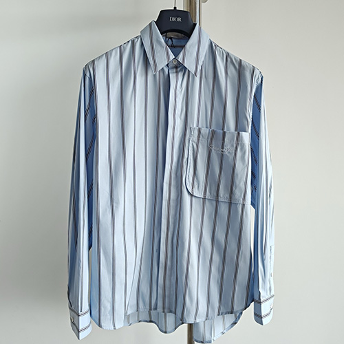 [홍콩명품,Christian Dior] 디올 25SS 로고 스트라이프  남방 셔츠 (스카이블루), BM19510, JU, 홍콩명품의류,구매대행,온라인명품