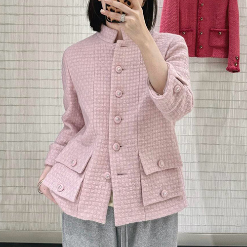 [홍콩명품.CHANEL] 샤넬 25SS 로고 여성 트위드 자켓 (핑크), BM19545, PG, 홍콩명품의류,구매대행,온라인명품