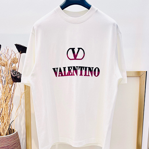 [홍콩명품.Valentino] 발렌티노 25SS 로고 자수 반팔 티셔츠 (2컬러), BM19706, YS, 홍콩명품의류,구매대행,온라인명품