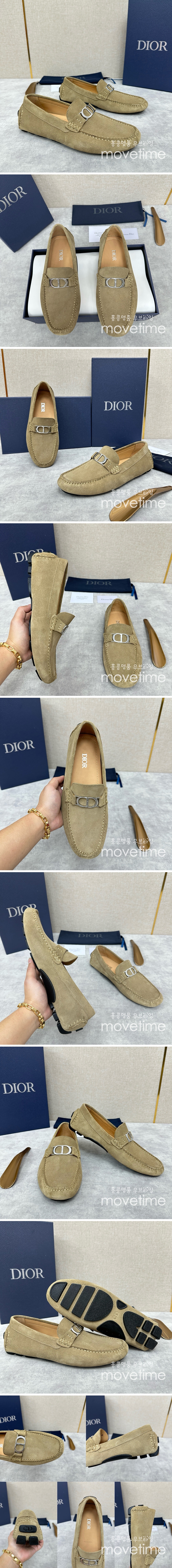 [홍콩명품,Christian Dior] 디올 25SS 로고 레더 가죽 구두 로퍼 (베이지), SE4678, ALW, 명품스니커즈,운동화,구두,로퍼,하이탑,신발