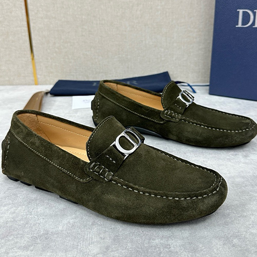 [홍콩명품,Christian Dior] 디올 25SS 로고 레더 가죽 구두 로퍼 (카키), SE4679, ALW, 명품스니커즈,운동화,구두,로퍼,하이탑,신발