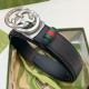 [홍콩명품.Gucci] 구찌 25SS 로고 레더 가죽 자동 벨트 (블랙-은장), 3.5cm, BT1396, BRB, 명품레플리카,인터넷쇼핑몰,남자명품,해외직구