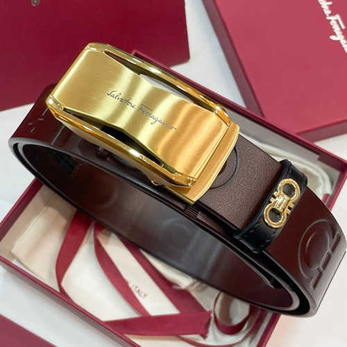 [홍콩명품.FERRAGAMO] 페레가모 25SS 로고 레더 가죽 자동 벨트 (2컬러), 3.5cm, BT1412, BRB, 명품레플리카,인터넷쇼핑몰,남자명품,해외직구