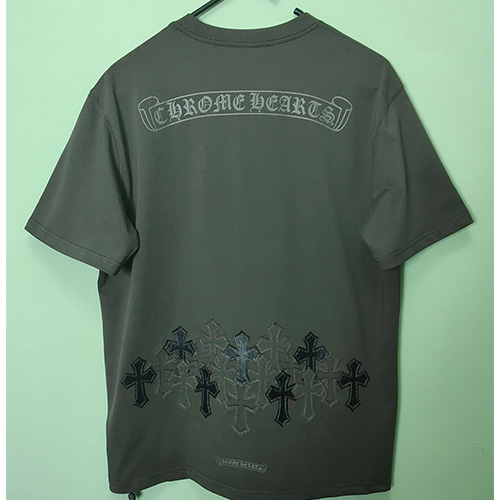 [홍콩명품.Chrome Hearts] 크롬하츠 25SS 로고 크로스 반팔 티셔츠 (카키), BM19864, JL, 홍콩명품의류,구매대행,온라인명품
