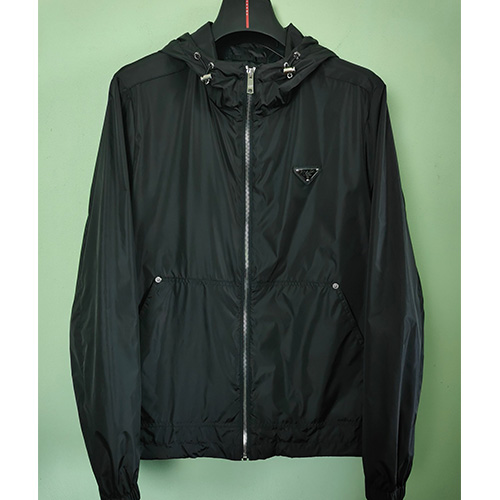 [홍콩명품,PRADA] 프라다 25SS 삼각로고 후드 바람막이 자켓 (블랙), BM19882, JL, 홍콩명품의류,구매대행,온라인명품