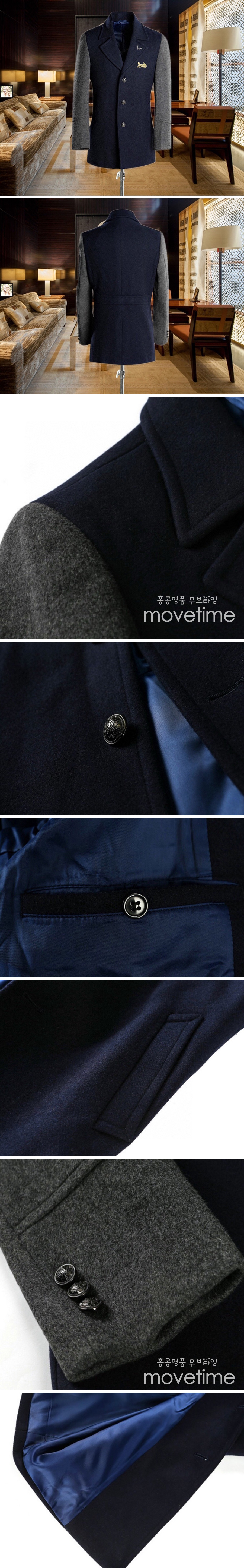 [홍콩명품.Hermes] 에르메스 25SS 로고 캐시미어 코트 울 자켓 (네이비), BM19933, 홍콩명품의류,구매대행,온라인명품