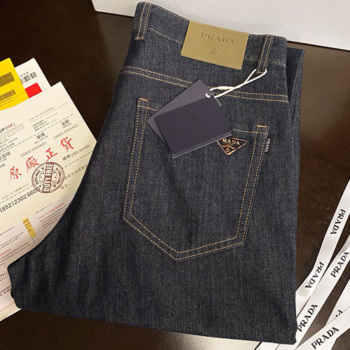 [홍콩명품,PRADA] 프라다 25SS 삼각로고 데님 팬츠 진 청바지 (블랙), BM19952, S1F, 홍콩명품의류,구매대행,온라인명품