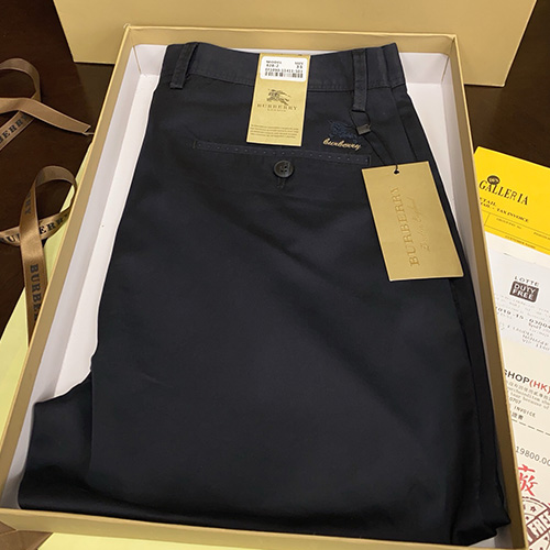 [홍콩명품.Burberry] 버버리 25SS 로고 면 팬츠 바지 (블랙), BM19964, S1F, 홍콩명품의류,구매대행,온라인명품