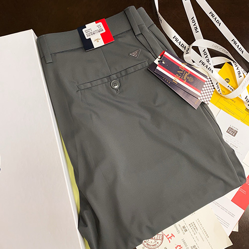 [홍콩명품,PRADA] 프라다 25SS 삼각로고 팬츠 바지 (다크그레이), BM19966, S1F, 홍콩명품의류,구매대행,온라인명품