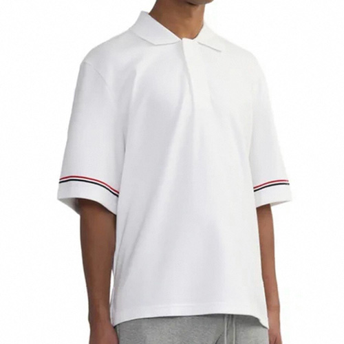 [홍콩명품.THOME BROWNE] 톰브라운 25SS 로고 3선 카라 폴로 반팔 티셔츠 (3컬러), BM20174, TB1, 홍콩명품의류,구매대행,온라인명품