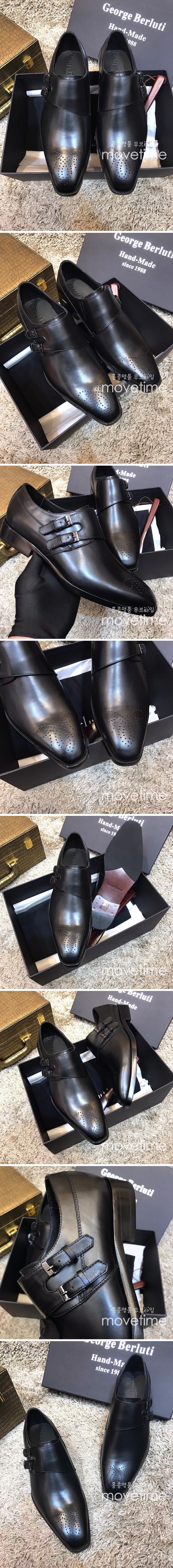 [홍콩명품.BERLUTI] 벨루티 25SS 로고 레더 가죽 정장 구두 (블랙), SE4692, S1, 명품스니커즈,운동화,구두,로퍼,하이탑,신발