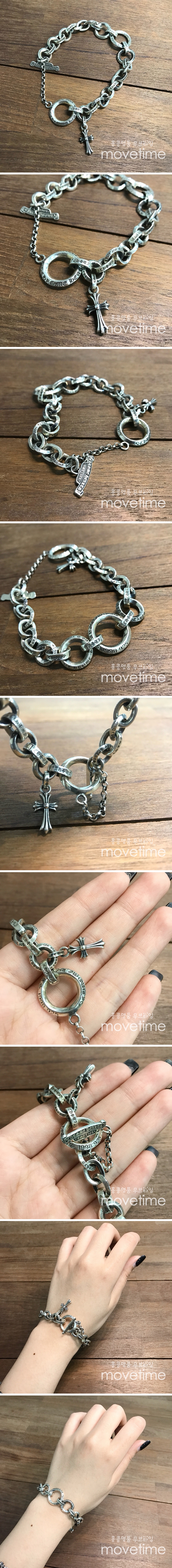 [가격문의][홍콩명품.Chrome Hearts] 크롬하츠 25SS 로고 925실버 팔찌, ET2860, CR1, 홍콩명품의류,구매대행,온라인명품