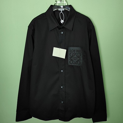 [홍콩명품.LOEWE] 로에베 25SS 로고 포켓 남방 셔츠 (블랙), BM20337, JL, 홍콩명품의류,구매대행,온라인명품