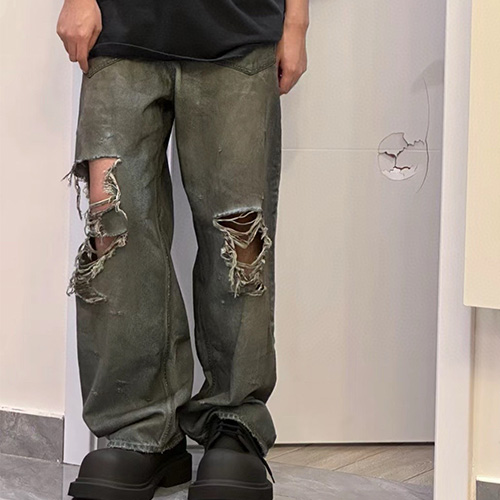 [홍콩명품.BALENCIAGA] 발렌시아가 25SS 로고 빈티지 오버핏 데님 팬츠 진 청바지, BM20342, JL, 홍콩명품의류,구매대행,온라인명품