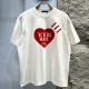 [홍콩명품.LOUIS VUITTON] 루이비통 25SS 로고 하트 프린트 반팔 티셔츠 (화이트), BM20395, HH, 홍콩명품의류,구매대행,온라인명품
