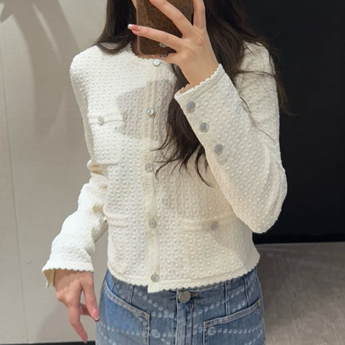 [홍콩명품.CHANEL] 샤넬 25SS 로고 여성 라운드넥 트위드 자켓 (2컬러), BM20438, 13C, 홍콩명품의류,구매대행,온라인명품