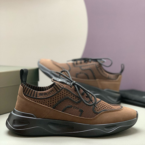 [홍콩명품.BERLUTI] 벨루티 25SS 로고 레더 가죽 스니커즈 운동화 (브라운), SE4744, PMD, 명품스니커즈,운동화,구두,로퍼,하이탑,신발