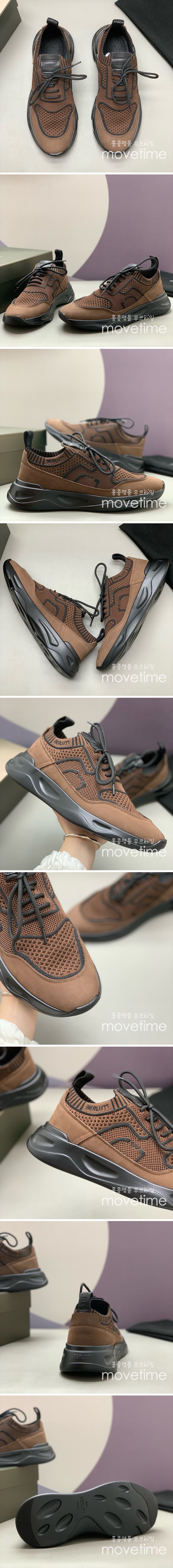[홍콩명품.BERLUTI] 벨루티 25SS 로고 레더 가죽 스니커즈 운동화 (브라운), SE4744, PMD, 명품스니커즈,운동화,구두,로퍼,하이탑,신발