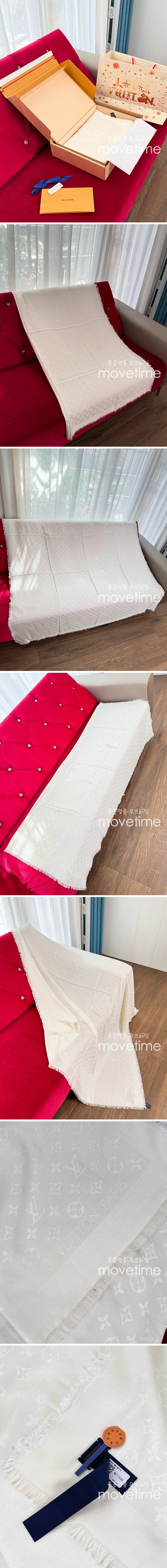 [홍콩명품.LOUIS VUITTON] 루이비통 25SS 로고 모노그램 클래식 숄 140-140 스카프 머플러 M71329 (실버), ET2967, JX, 홍콩명품의류,구매대행,온라인명품